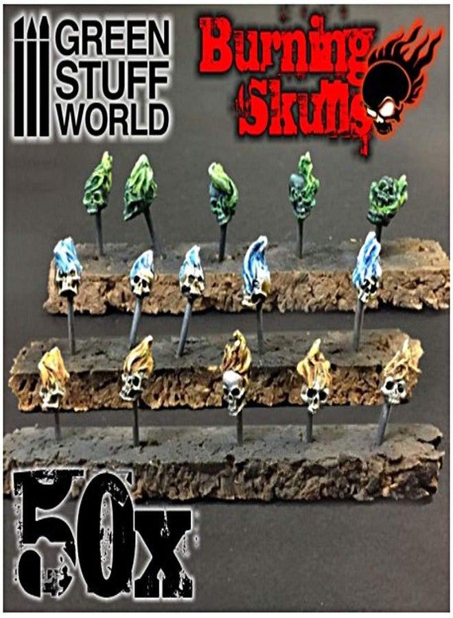 Green Stuff World Green Light The Staff World-Will-o'-The-wisp Skull 50 Pieces Miniature Accessories GSWD-1498 - Image 2